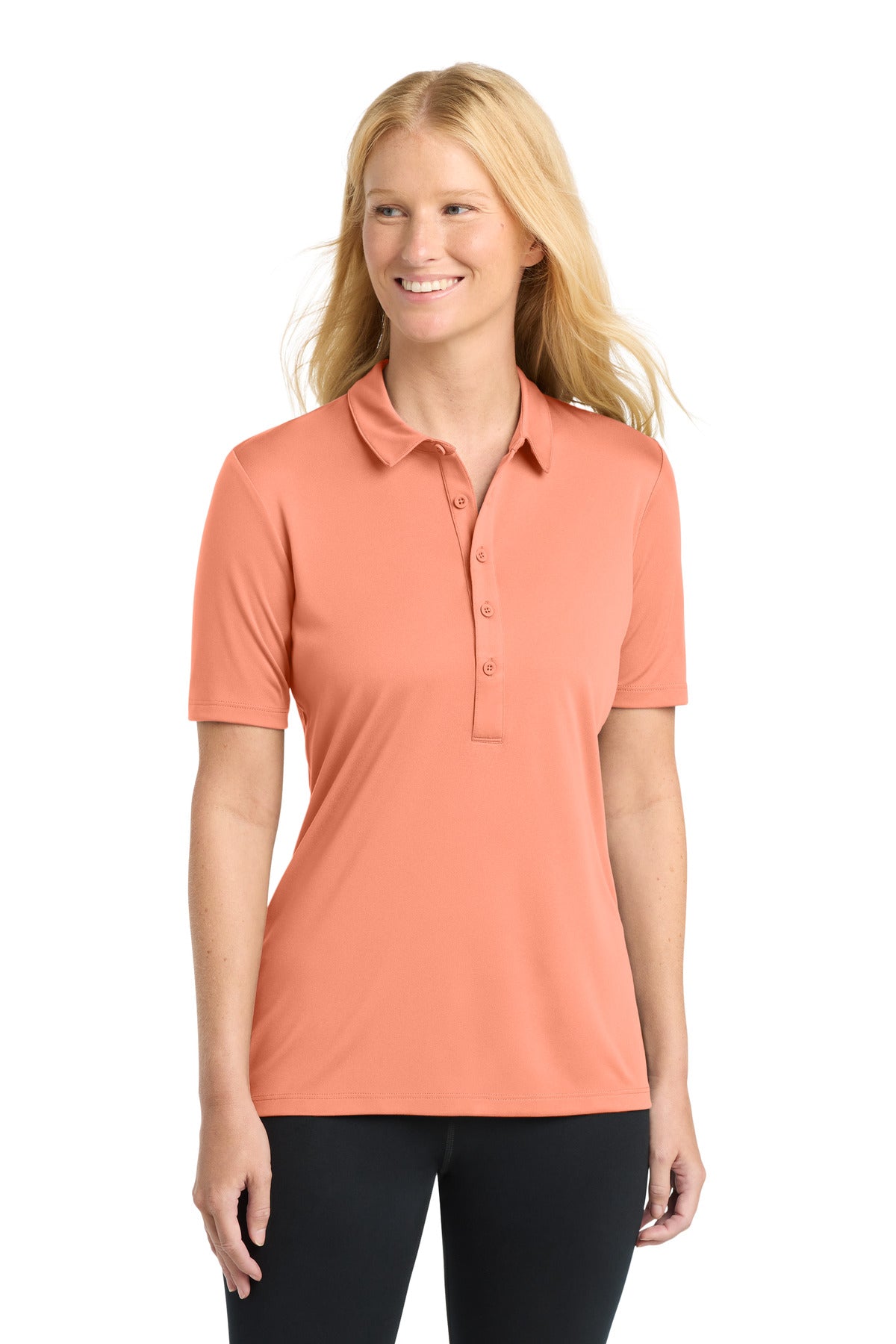 Sport-Tek Women's Posi-UV  Pro Polo - Soft Coral