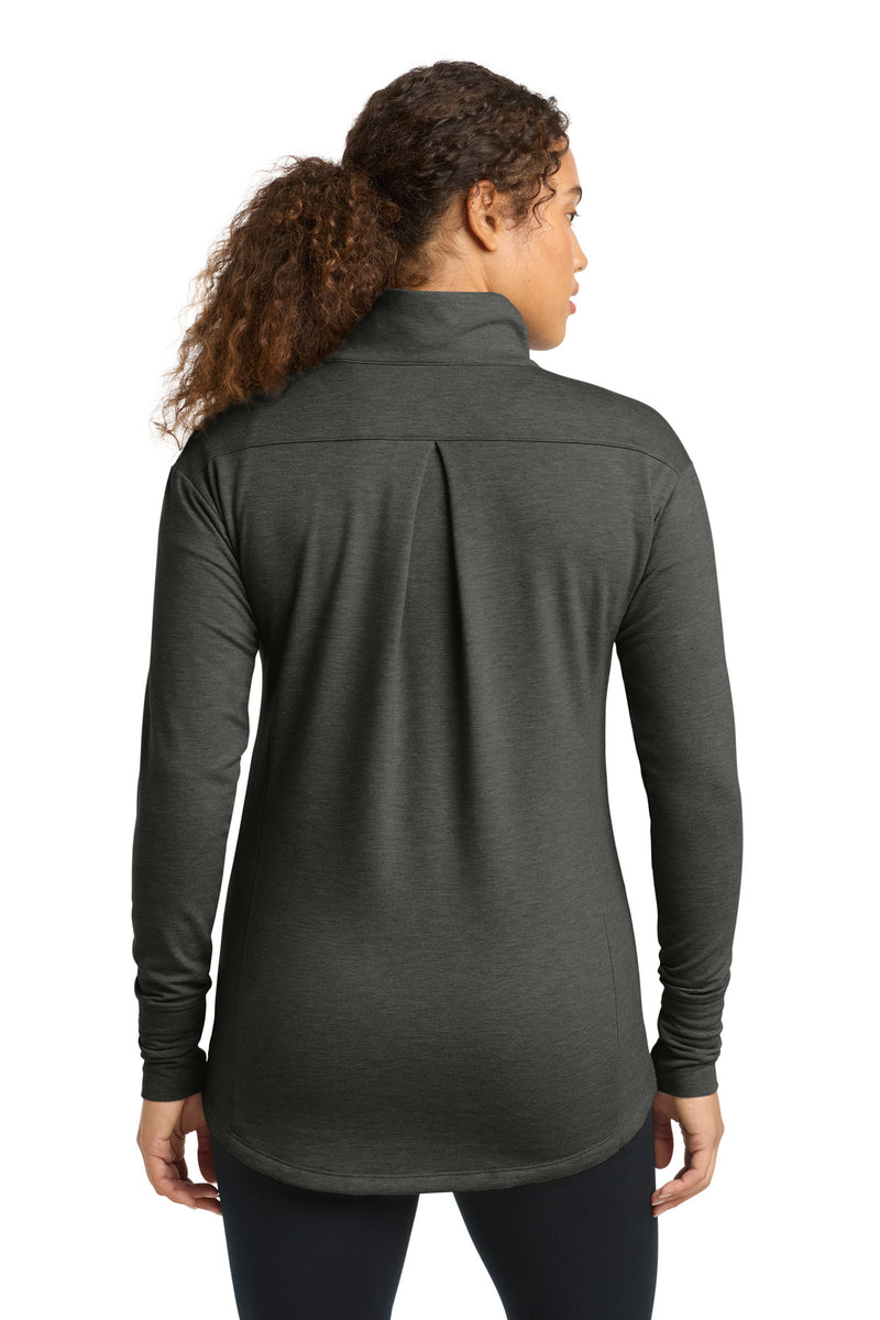 Sport-Tek Women's Sport-Wick Flex Fleece Full-Zip - Dark Grey Heather