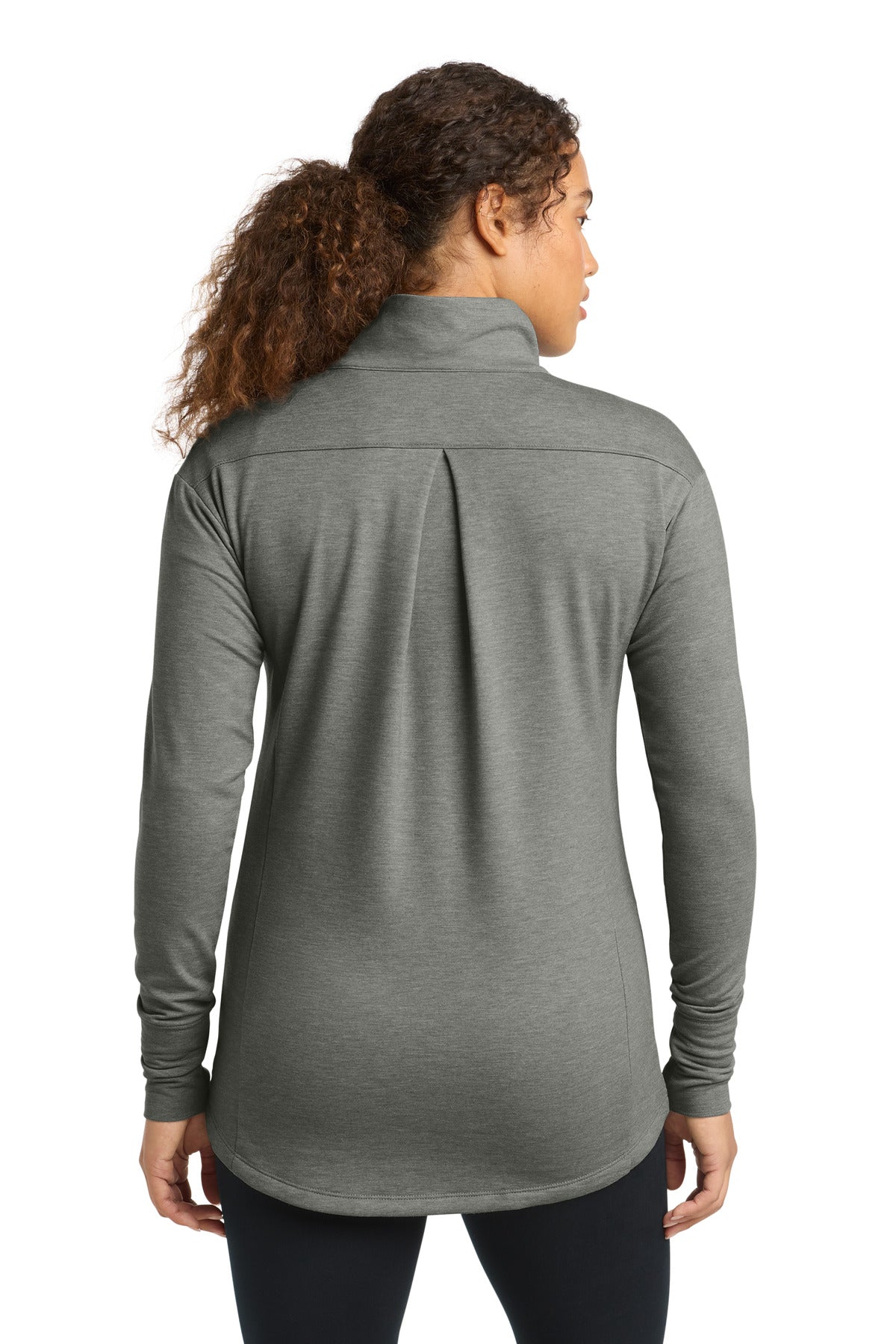 Sport-Tek Women's Sport-Wick Flex Fleece Full-Zip - Light Grey Heather