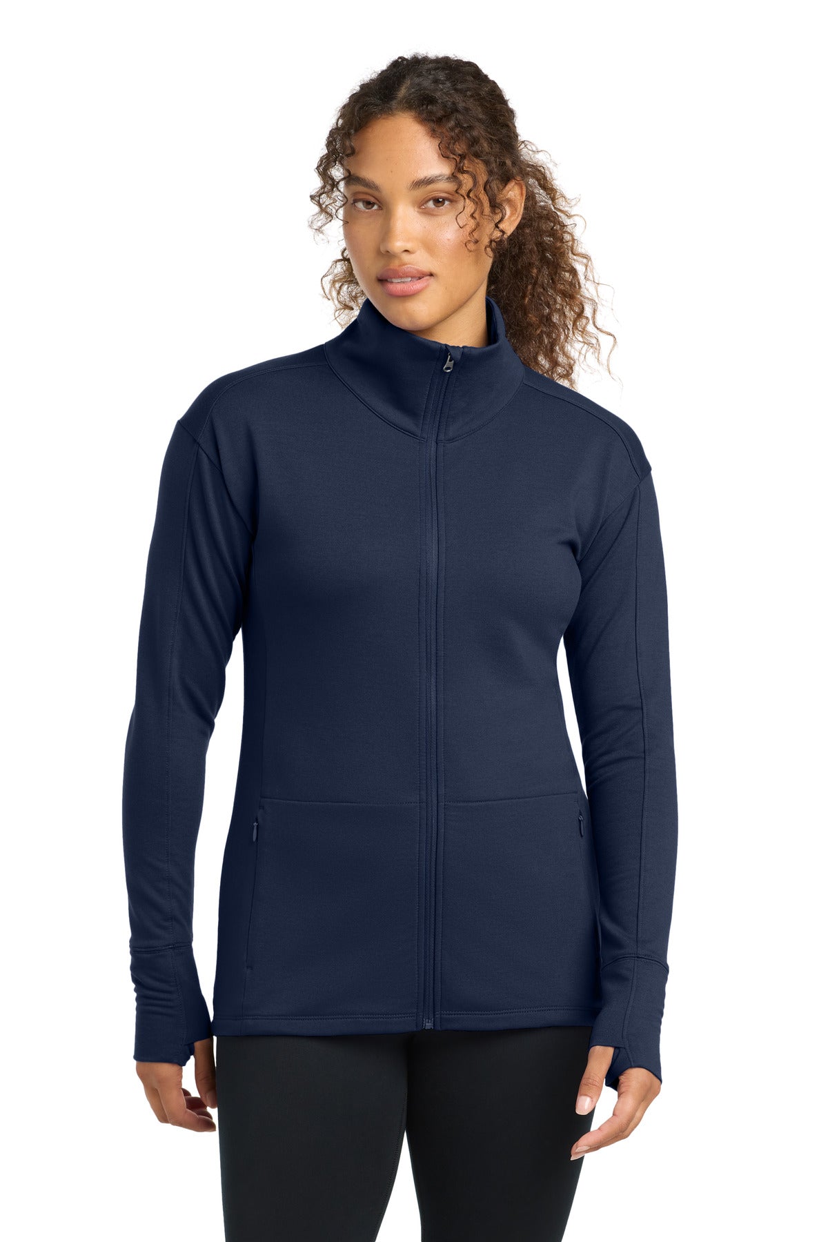 Sport-Tek Women's Sport-Wick Flex Fleece Full-Zip - True Navy