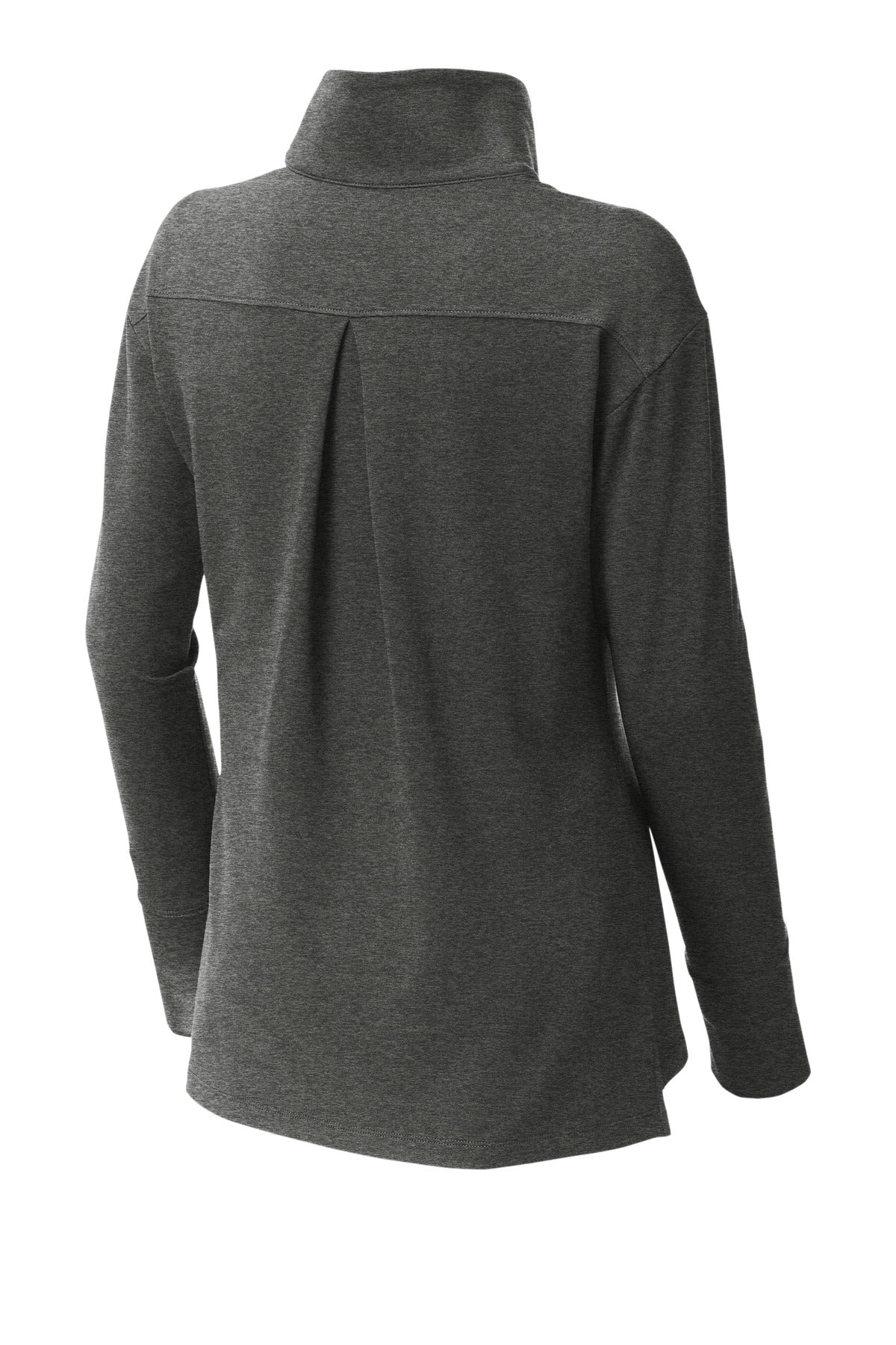 Sport-Tek Women's Sport-Wick Flex Fleece 1/4-Zip - Dark Grey Heather
