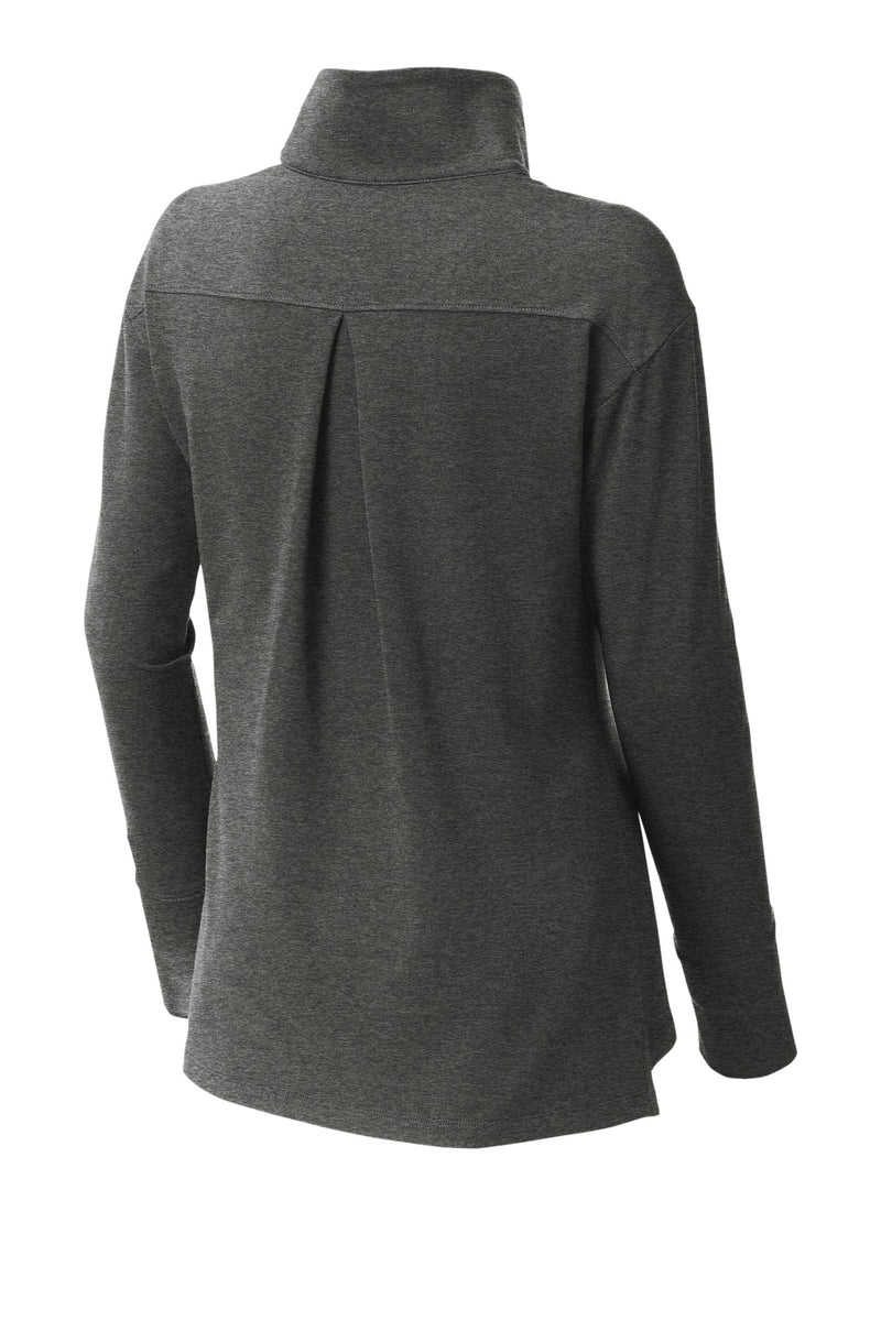 Sport-Tek Women's Sport-Wick Flex Fleece 1/4-Zip - Dark Grey Heather