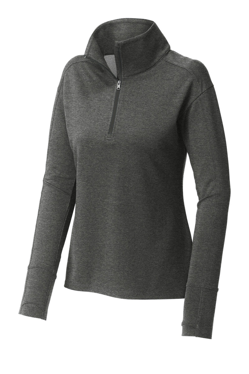 Sport-Tek Women's Sport-Wick Flex Fleece 1/4-Zip - Dark Grey Heather