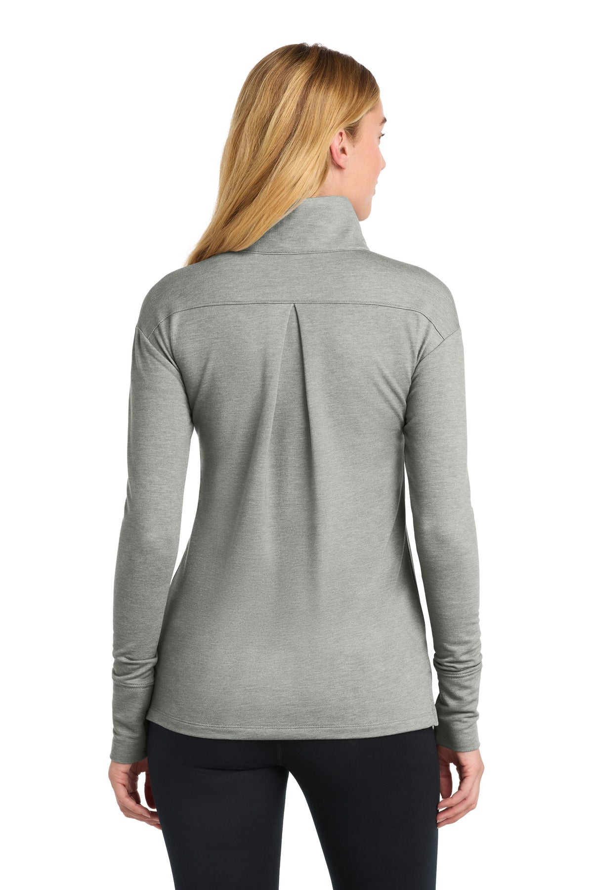 Sport-Tek Women's Sport-Wick Flex Fleece 1/4-Zip - Light Grey Heather