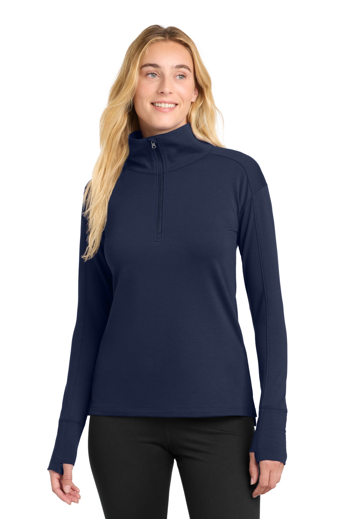 Sport-Tek Women's Sport-Wick Flex Fleece 1/4-Zip - True Navy