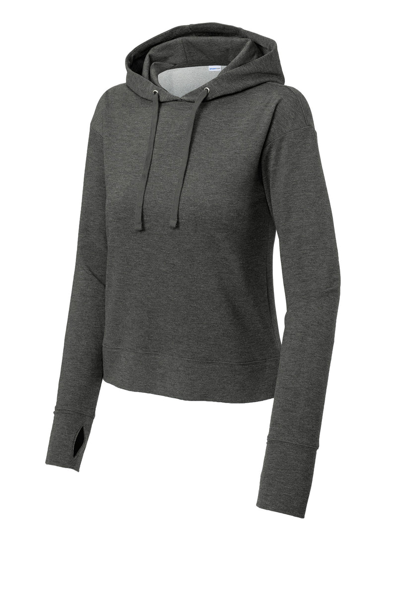 Sport-Tek Women's Sport-Wick Flex Fleece Pullover Hoodie - Dark Grey Heather