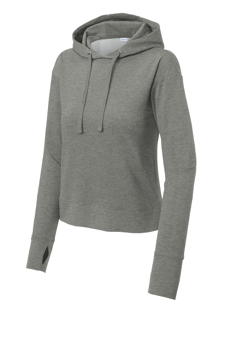 Sport-Tek Women's Sport-Wick Flex Fleece Pullover Hoodie - Light Grey Heather