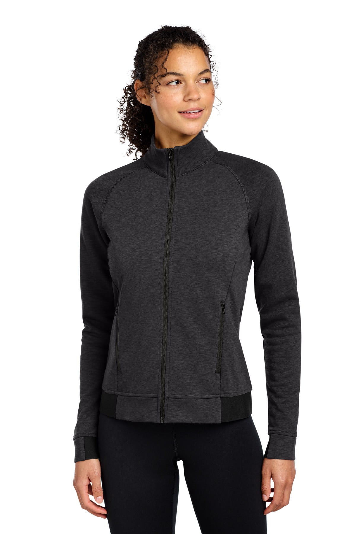 Sport-Tek Women's PosiCharge Strive Full-Zip - Black