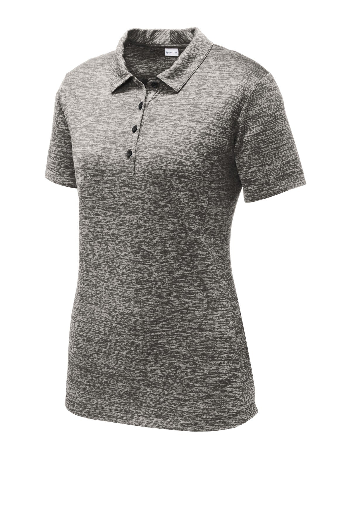 Sport-Tek  Women's PosiCharge  Electric Heather Polo - Black Electric