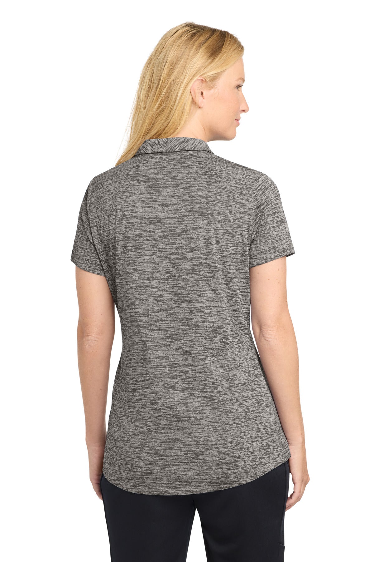 Sport-Tek  Women's PosiCharge  Electric Heather Polo - Black Electric