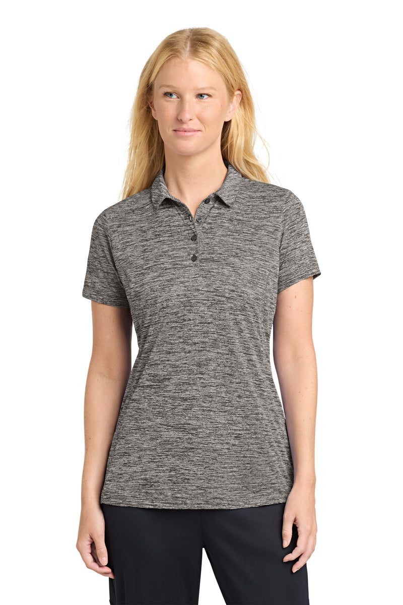 Sport-Tek  Women's PosiCharge  Electric Heather Polo - Black Electric