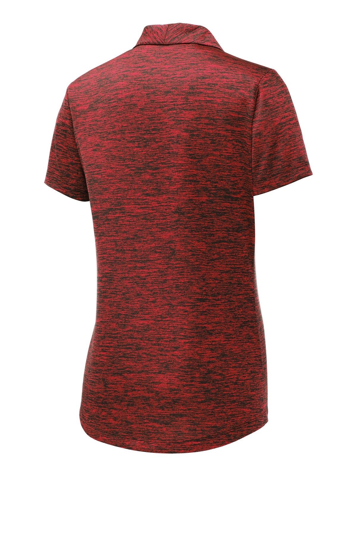 Sport-Tek  Women's PosiCharge  Electric Heather Polo - Deep Red/ Black Electric