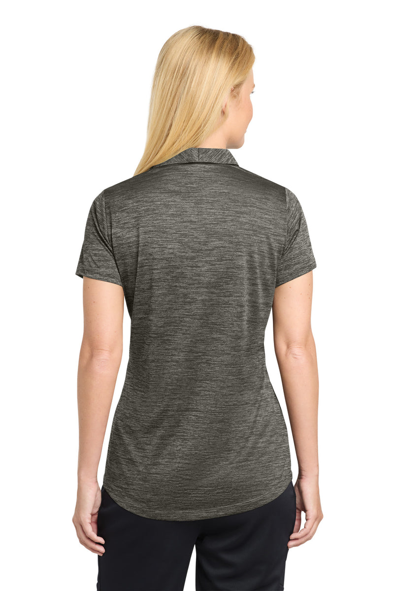 Sport-Tek  Women's PosiCharge  Electric Heather Polo - Grey-Black Electric