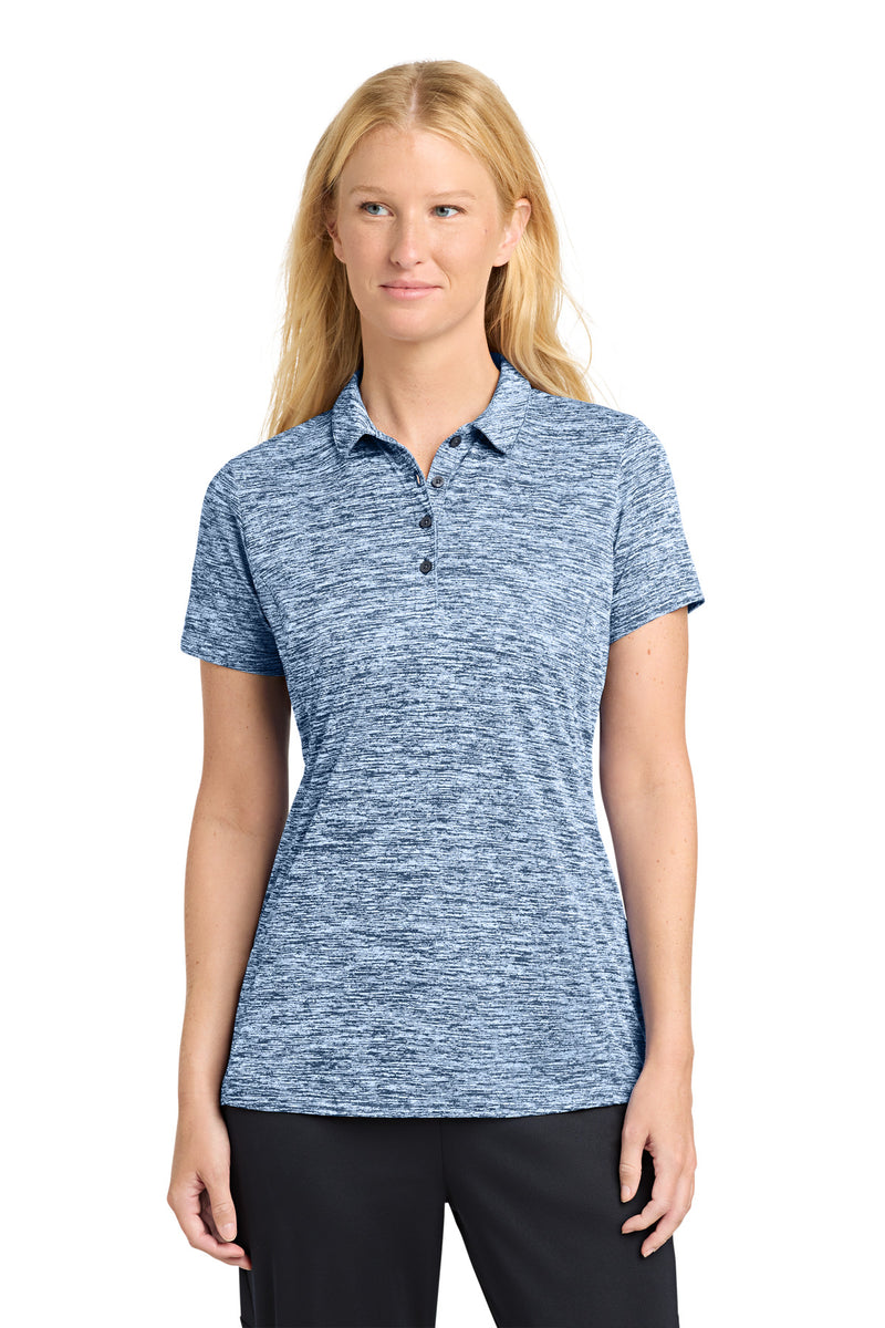 Sport-Tek  Women's PosiCharge  Electric Heather Polo - True Navy Electric