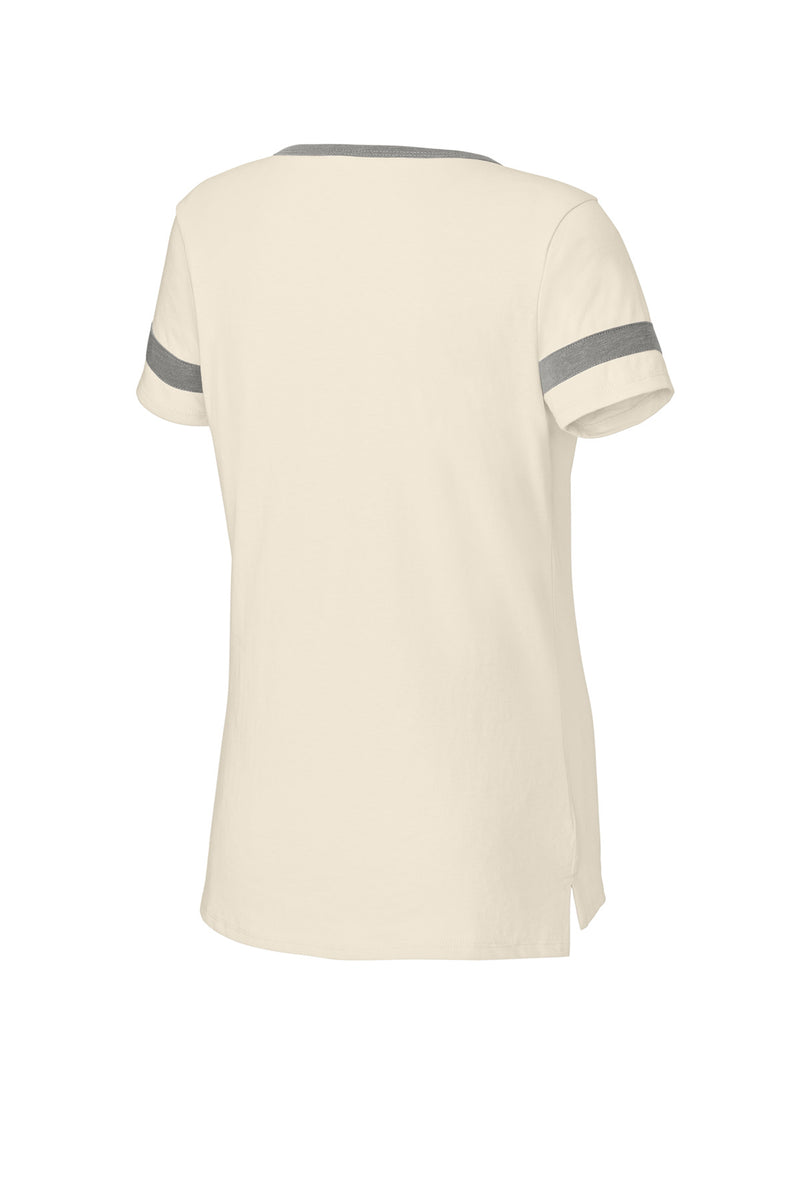Sport-Tek Women's Halftime Notch Neck Tee - Ecru/ Vintage Heather