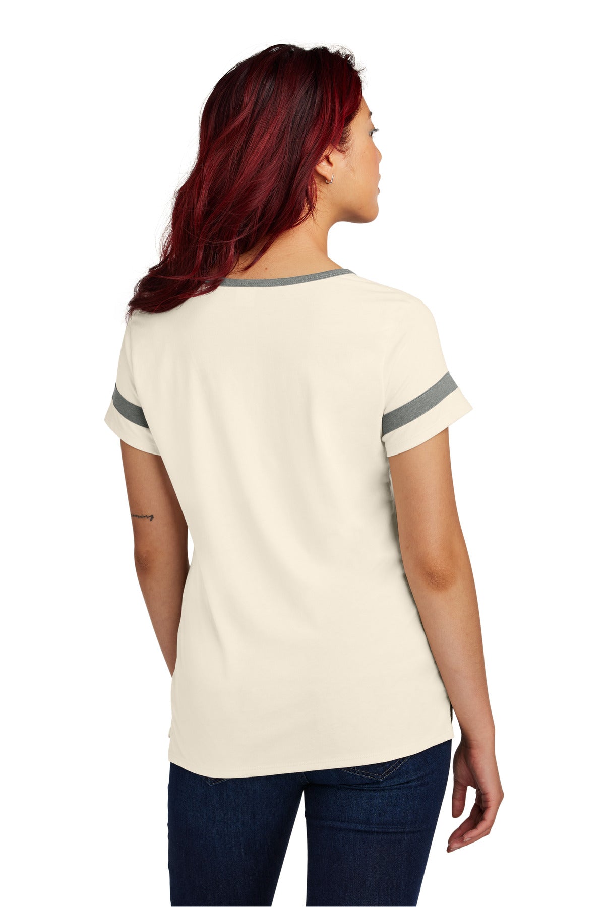 Sport-Tek Women's Halftime Notch Neck Tee - Ecru/ Vintage Heather