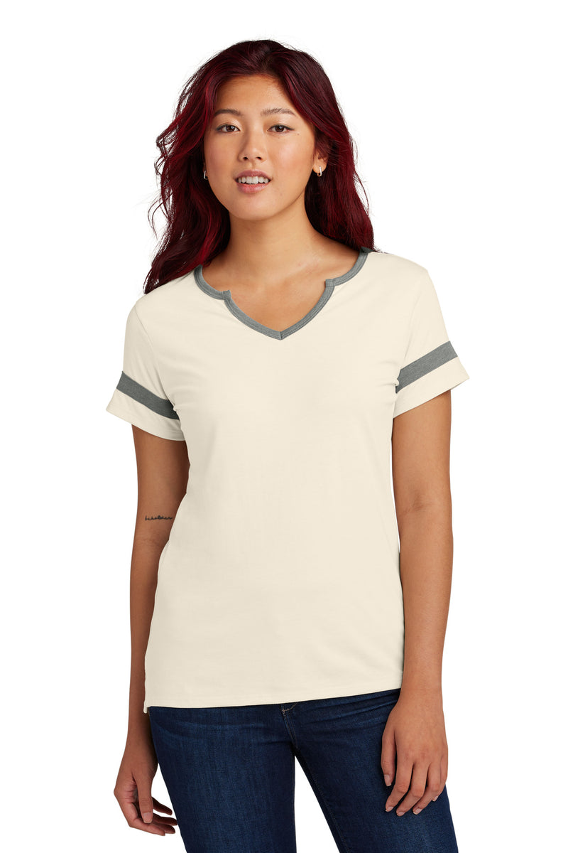 Sport-Tek Women's Halftime Notch Neck Tee - Ecru/ Vintage Heather