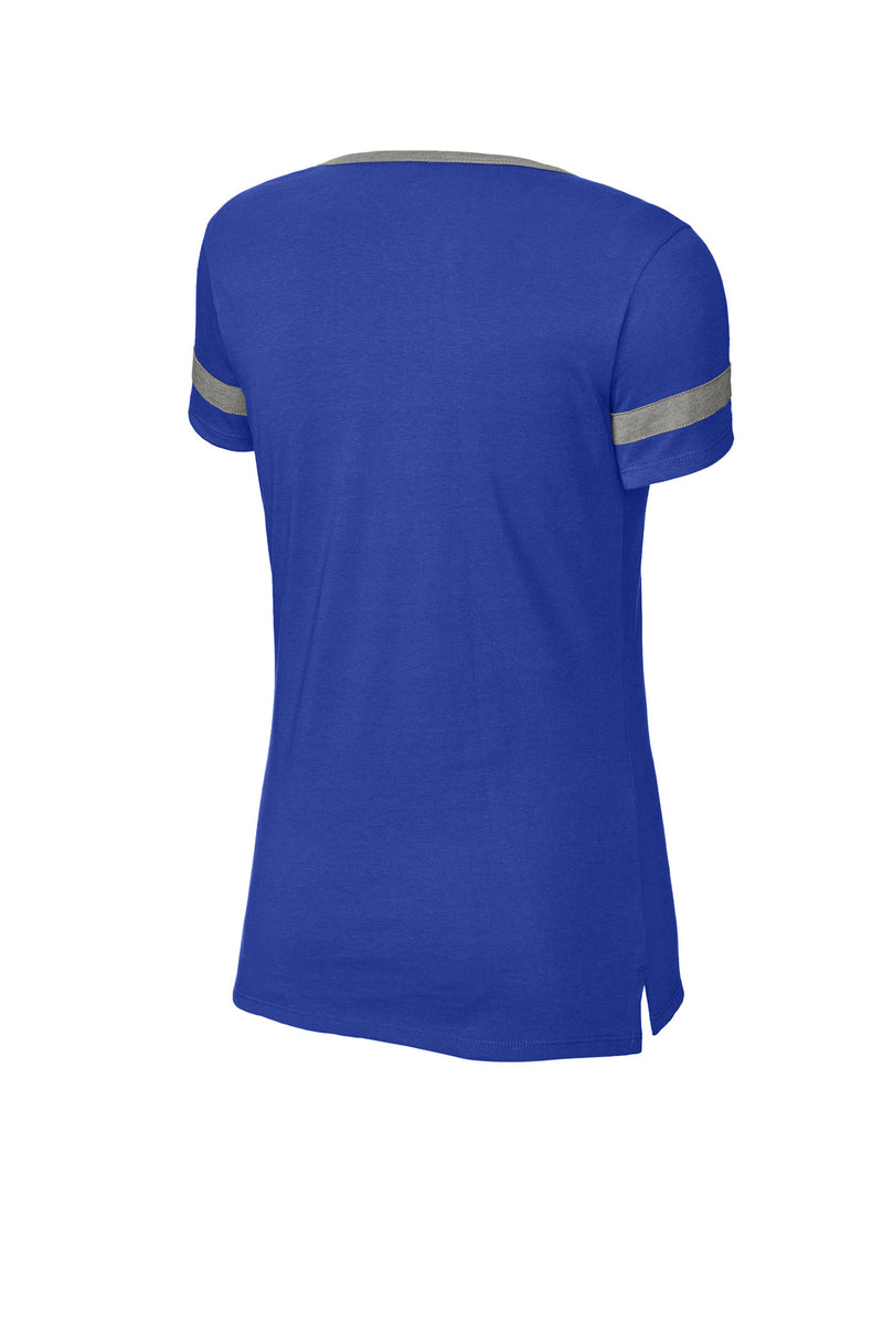 Sport-Tek Women's Halftime Notch Neck Tee - True Royal/ Vintage Heather