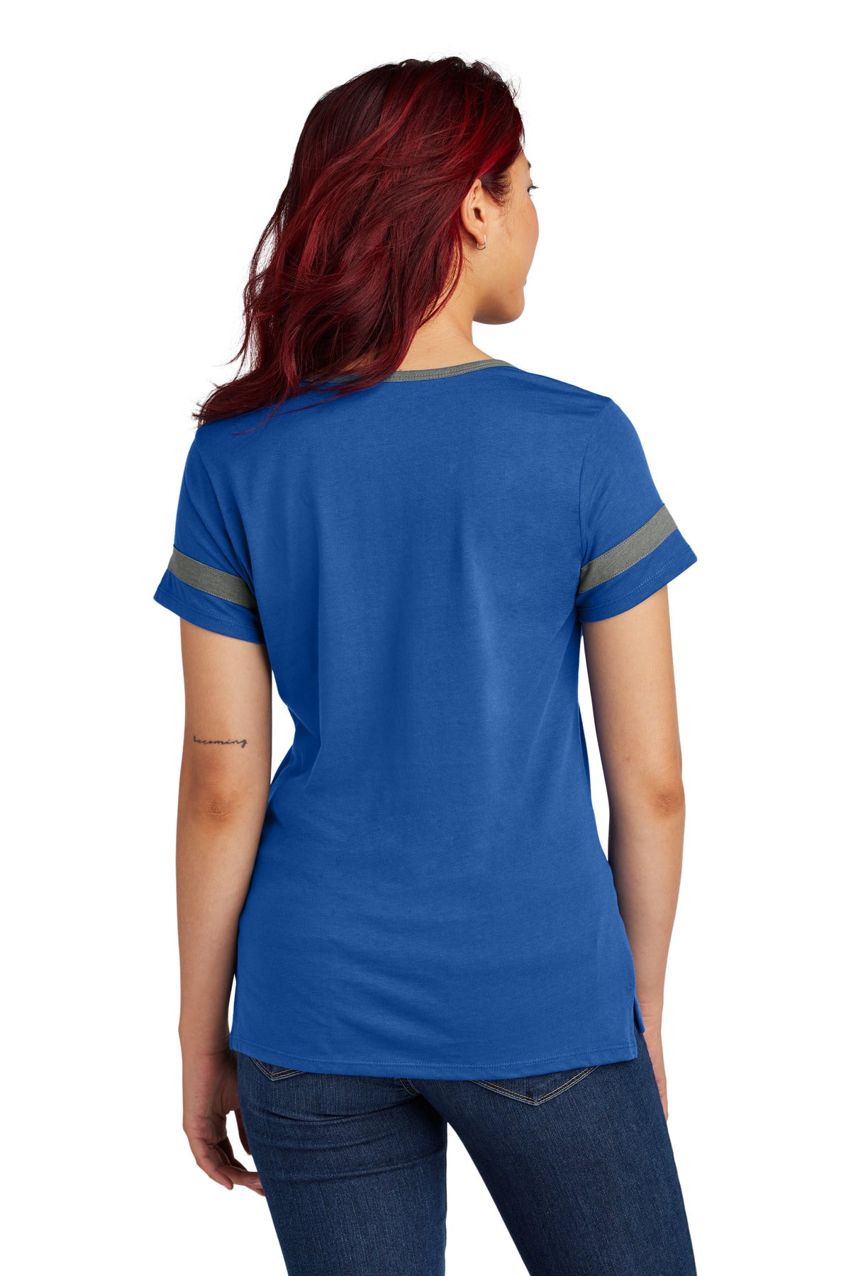 Sport-Tek Women's Halftime Notch Neck Tee - True Royal/ Vintage Heather
