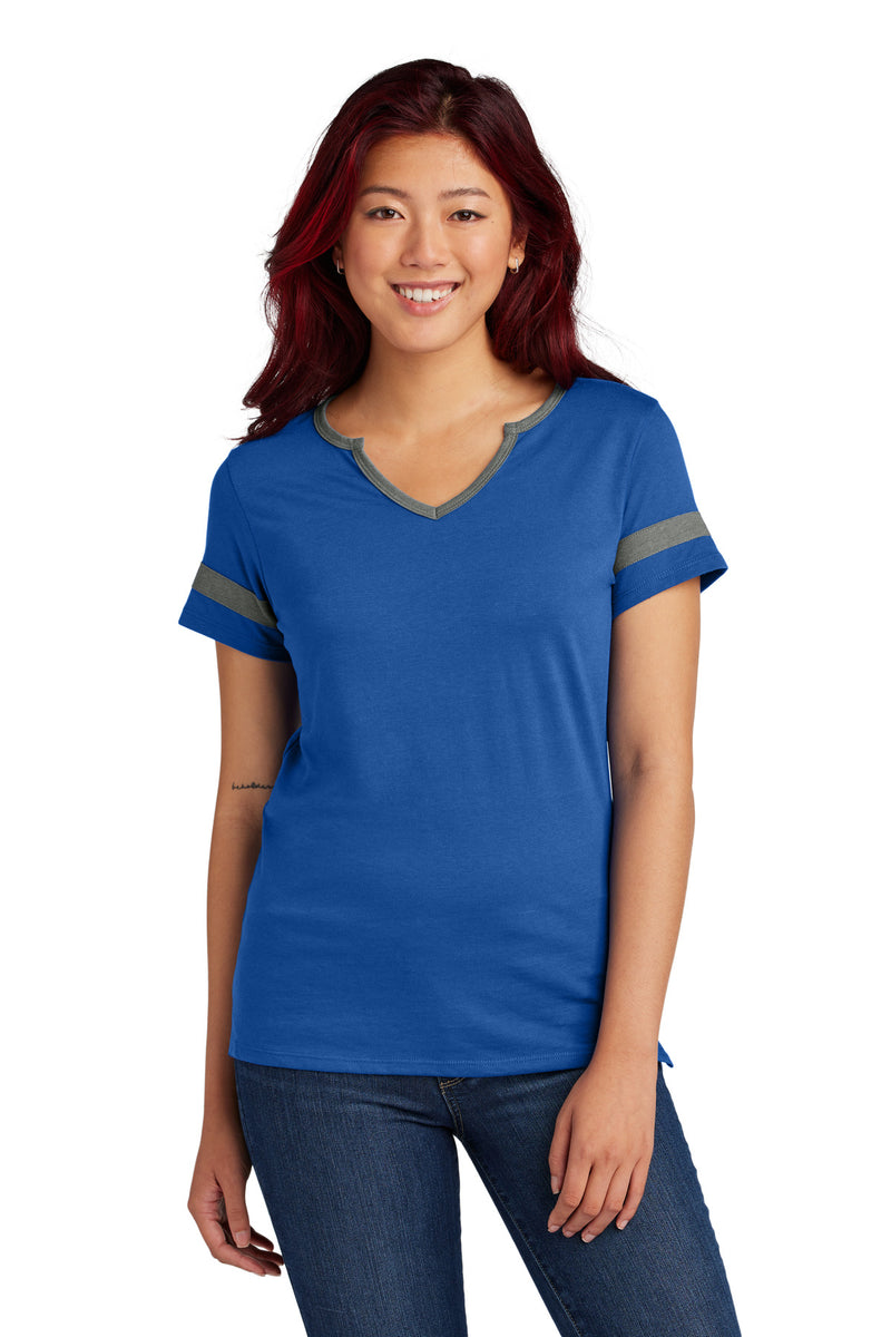 Sport-Tek Women's Halftime Notch Neck Tee - True Royal/ Vintage Heather
