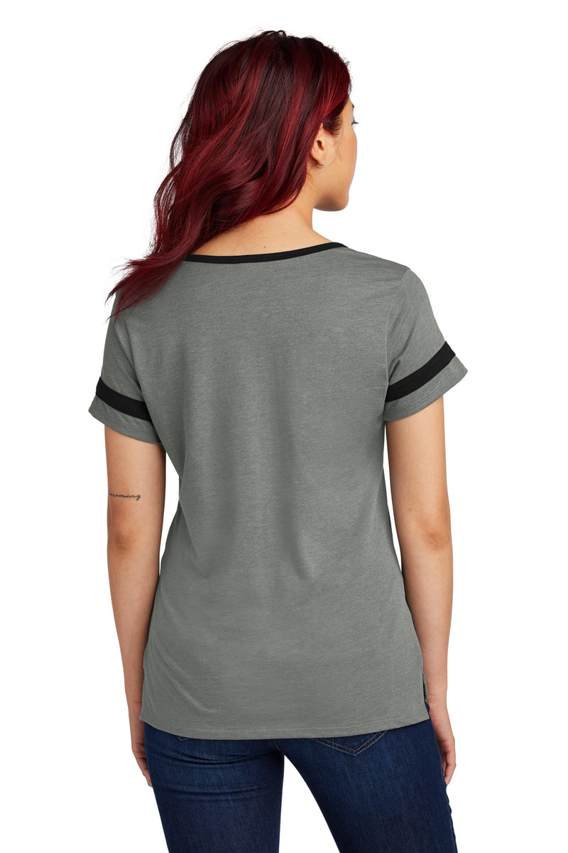 Sport-Tek Women's Halftime Notch Neck Tee - Vintage Heather/ Black