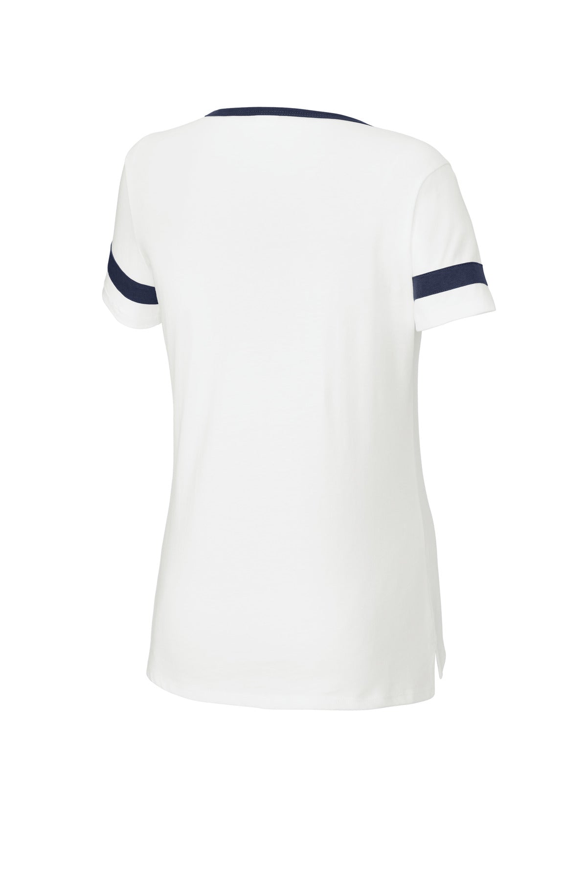Sport-Tek Women's Halftime Notch Neck Tee - White/ True Navy