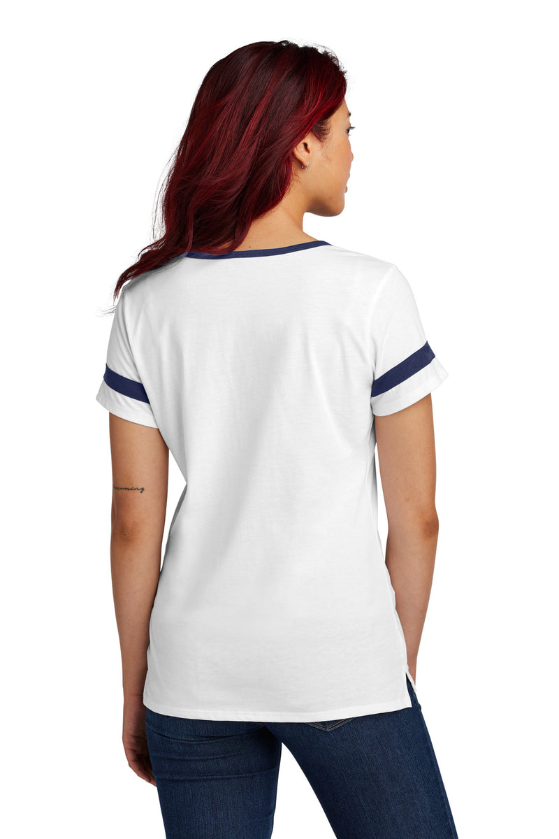 Sport-Tek Women's Halftime Notch Neck Tee - White/ True Navy