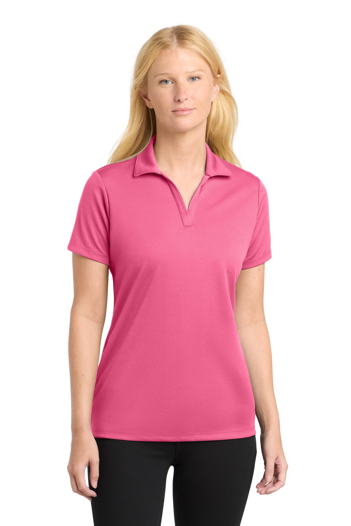 Sport-Tek Women's PosiCharge RacerMesh Polo - Bright Pink