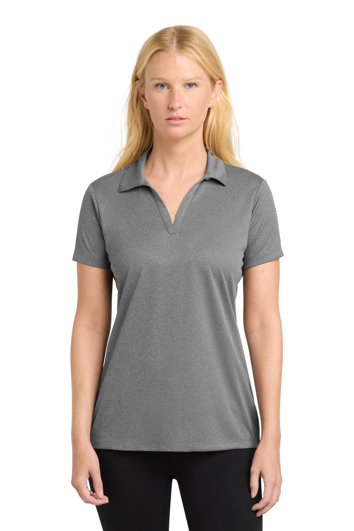 Sport-Tek Women's PosiCharge RacerMesh Polo - Grey Heather