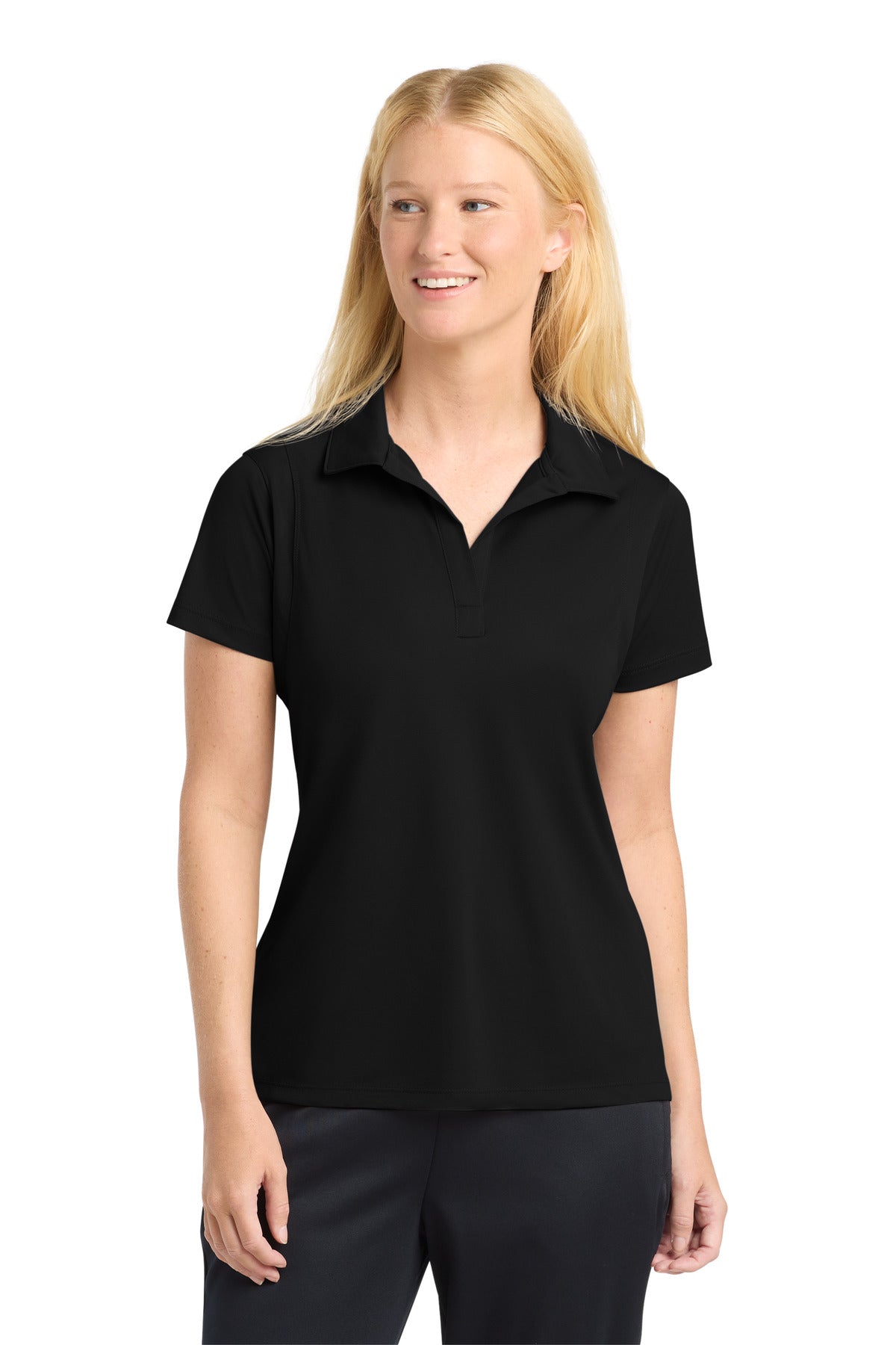 Sport-Tek Women's Micropique Sport-Wick Polo - Black
