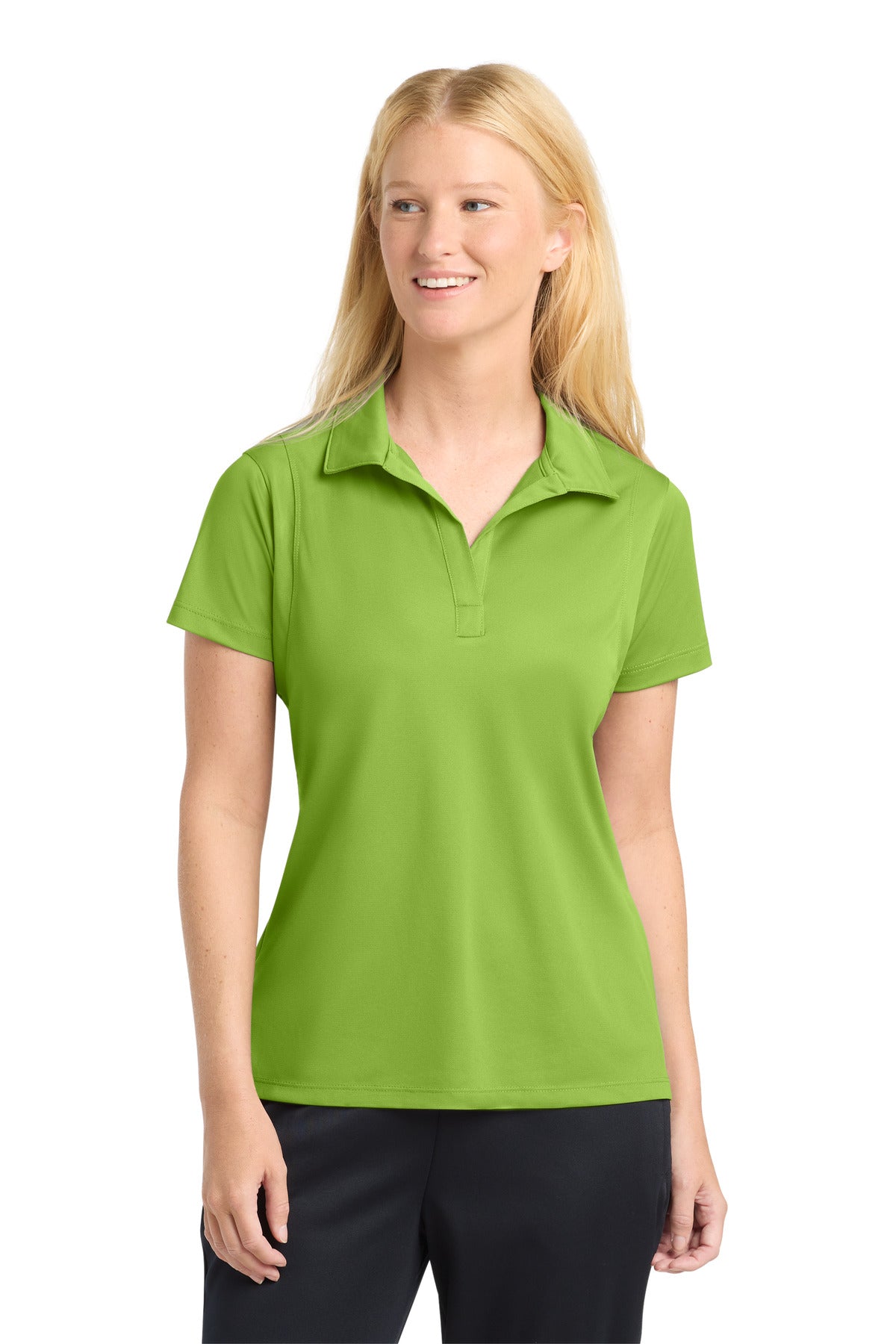 Sport-Tek Women's Micropique Sport-Wick Polo - Lime Shock