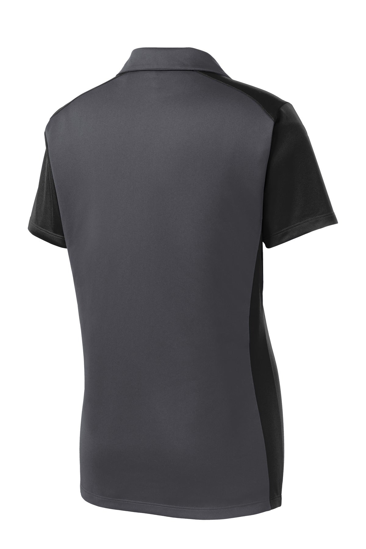 Sport-Tek Women's Colorblock Micropique Sport-Wick Polo - Iron Grey/ Black
