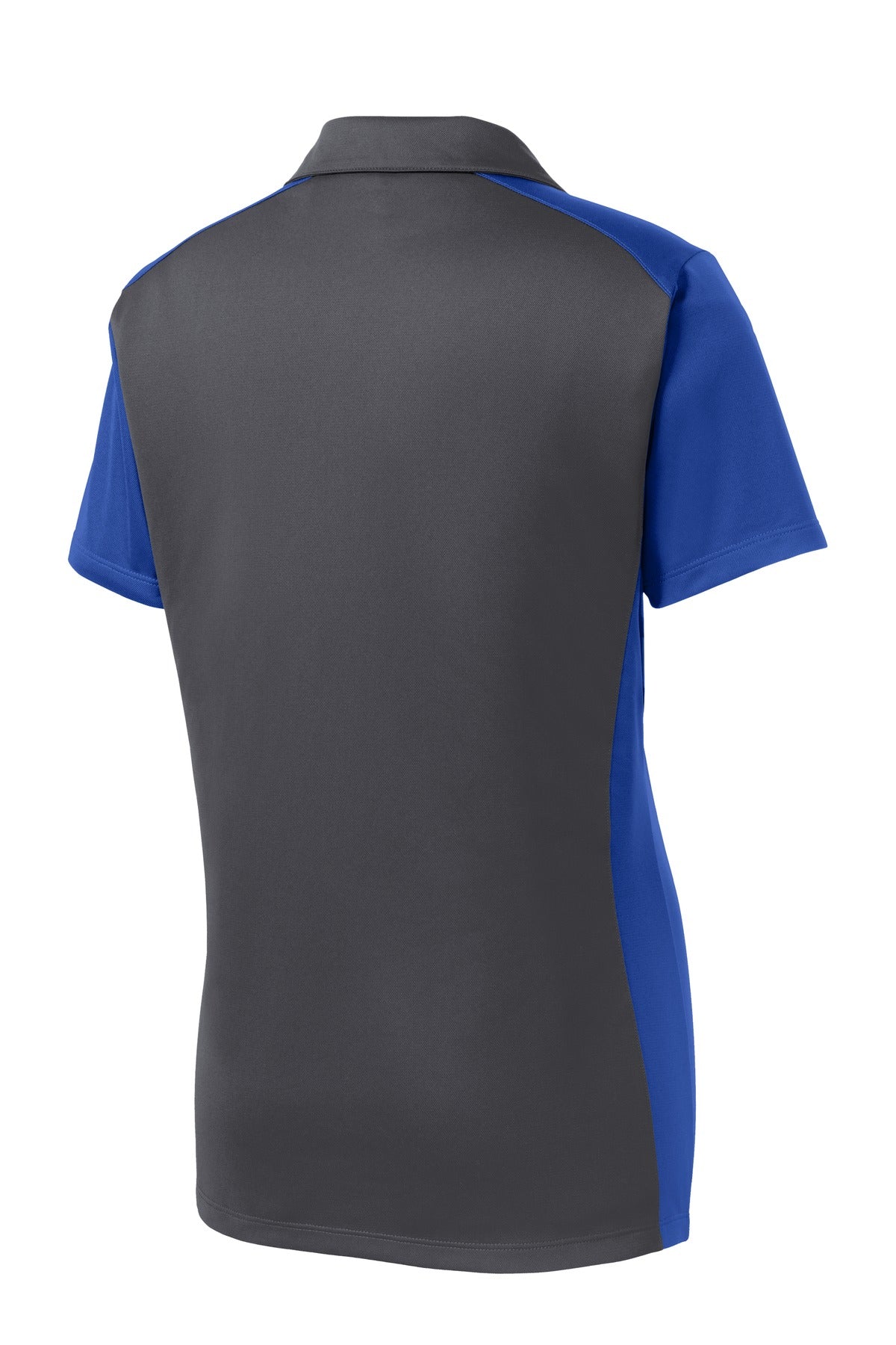 Sport-Tek Women's Colorblock Micropique Sport-Wick Polo - Iron Grey/ True Royal