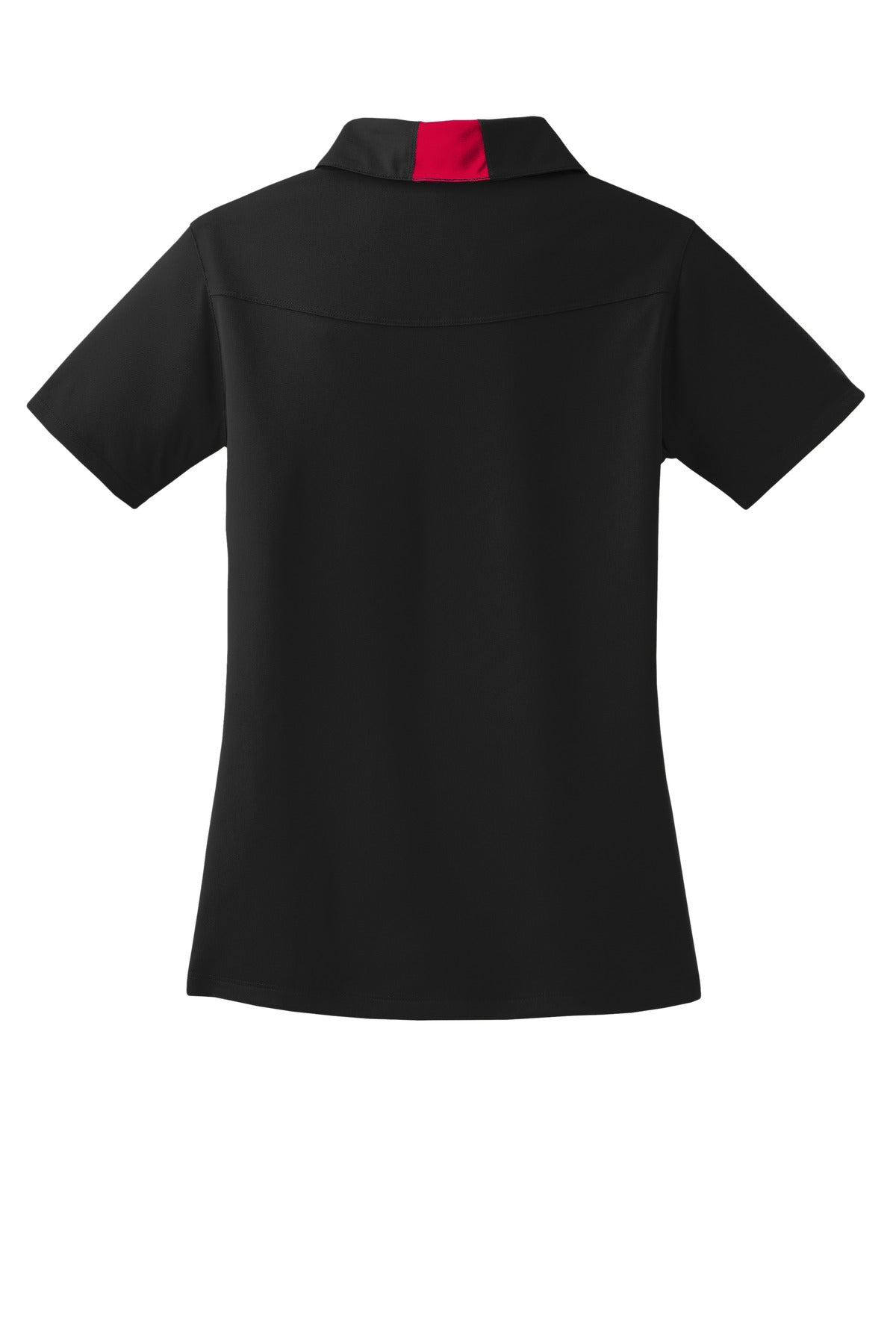 Sport-Tek Women's Side Blocked Micropique Sport-Wick Polo - Black/ Deep Red