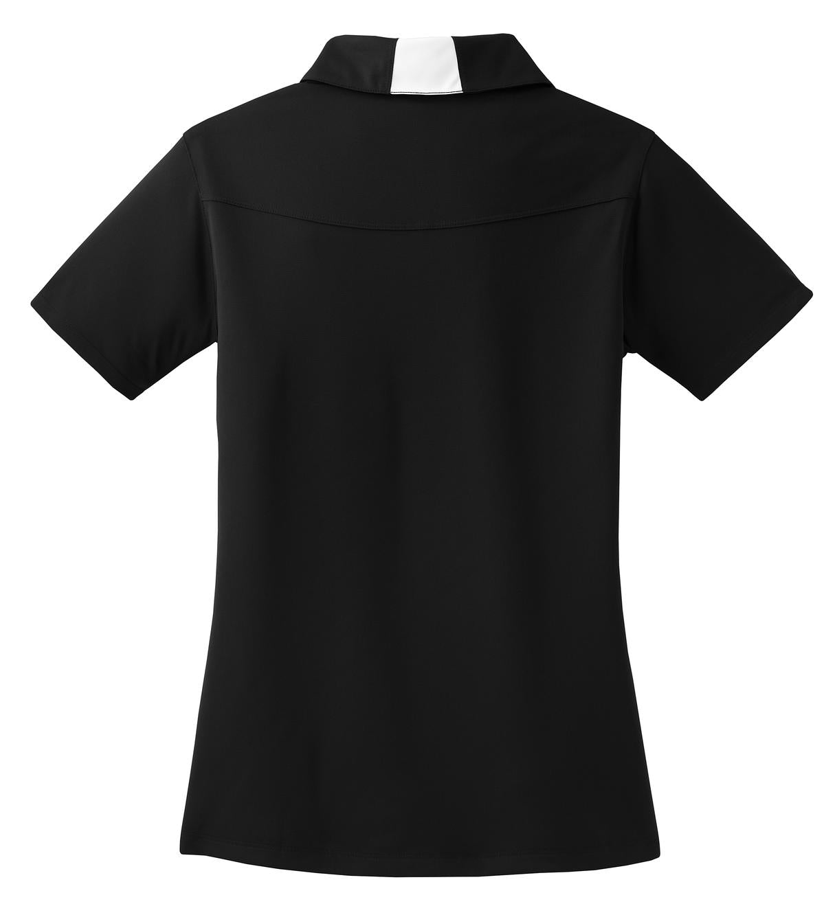 Sport-Tek Women's Side Blocked Micropique Sport-Wick Polo - Black/ White