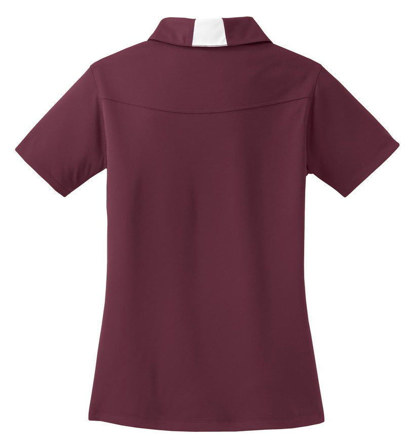 Sport-Tek Women's Side Blocked Micropique Sport-Wick Polo - Maroon/ White
