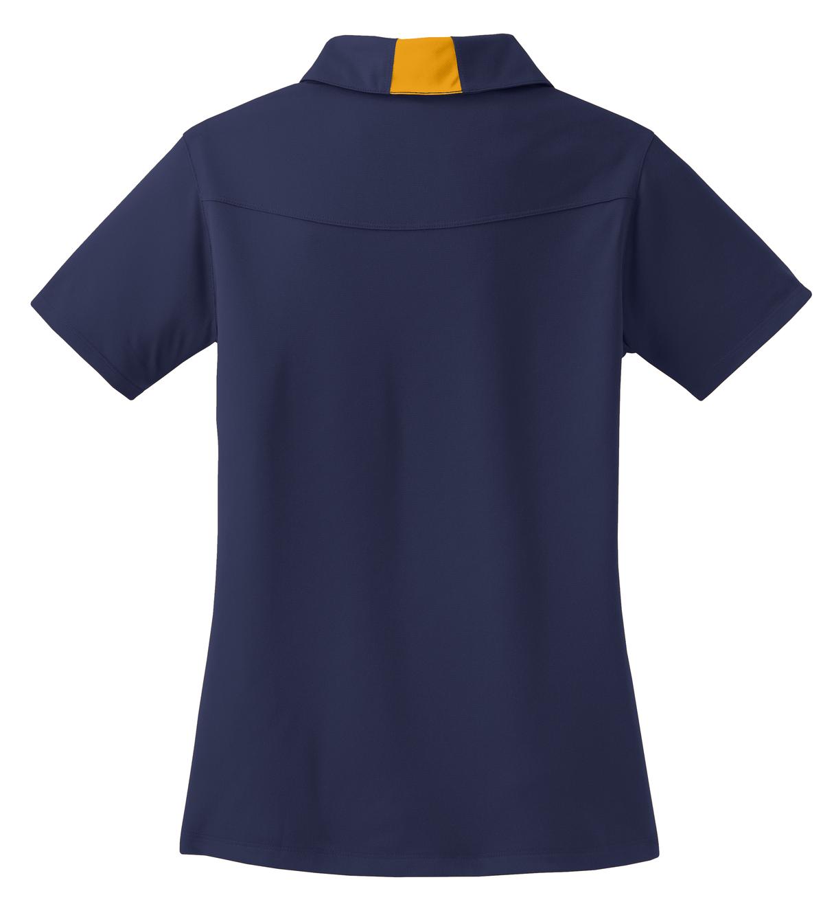 Sport-Tek Women's Side Blocked Micropique Sport-Wick Polo - True Navy/ Gold