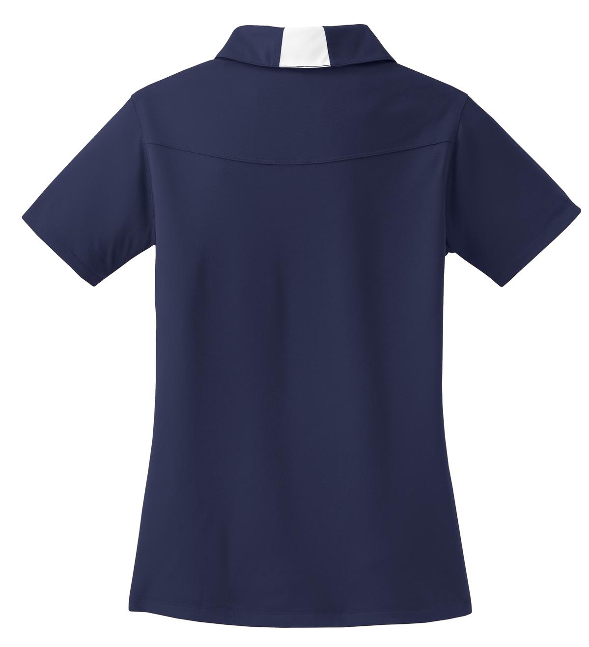 Sport-Tek Women's Side Blocked Micropique Sport-Wick Polo - True Navy/ White