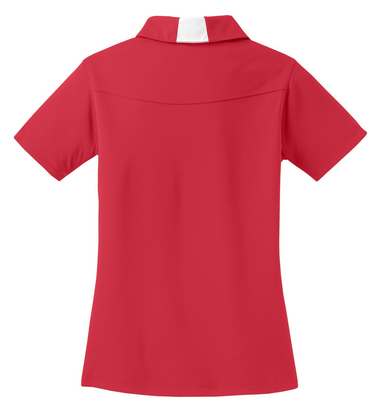 Sport-Tek Women's Side Blocked Micropique Sport-Wick Polo - True Red/ White