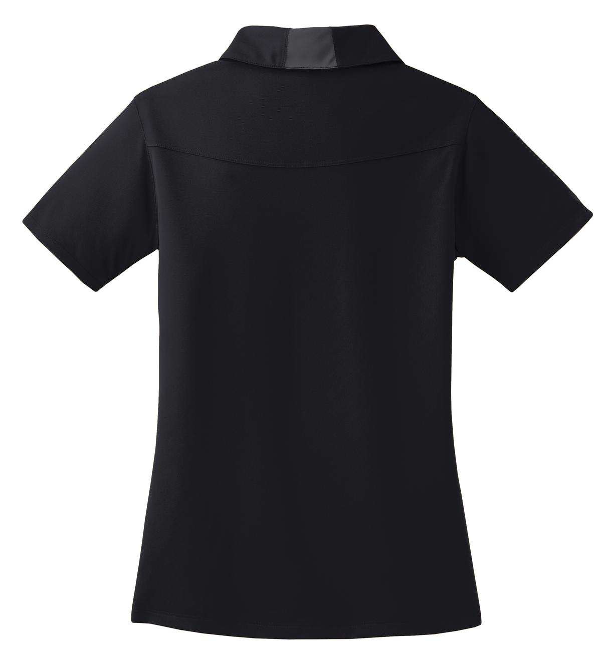 Sport-Tek Women's Side Blocked Micropique Sport-Wick Polo - Black/ Iron Grey