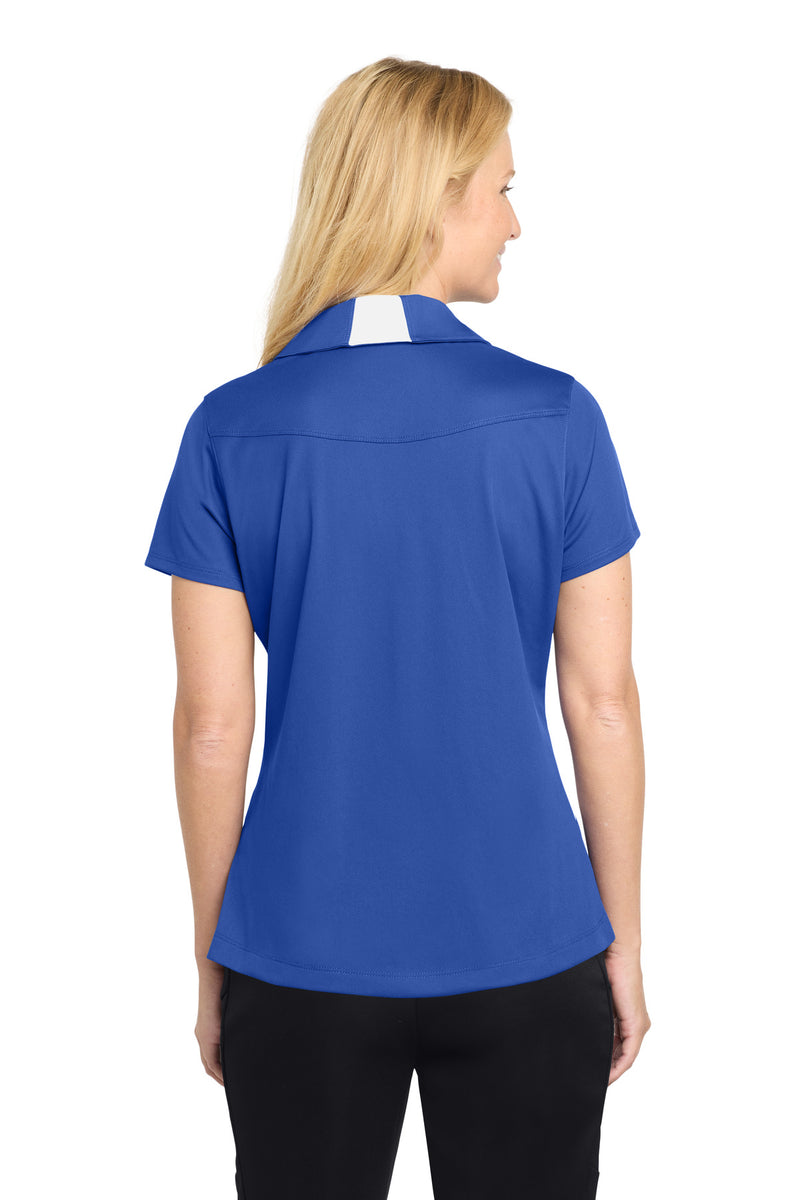 Sport-Tek Women's Side Blocked Micropique Sport-Wick Polo - True Royal/ White