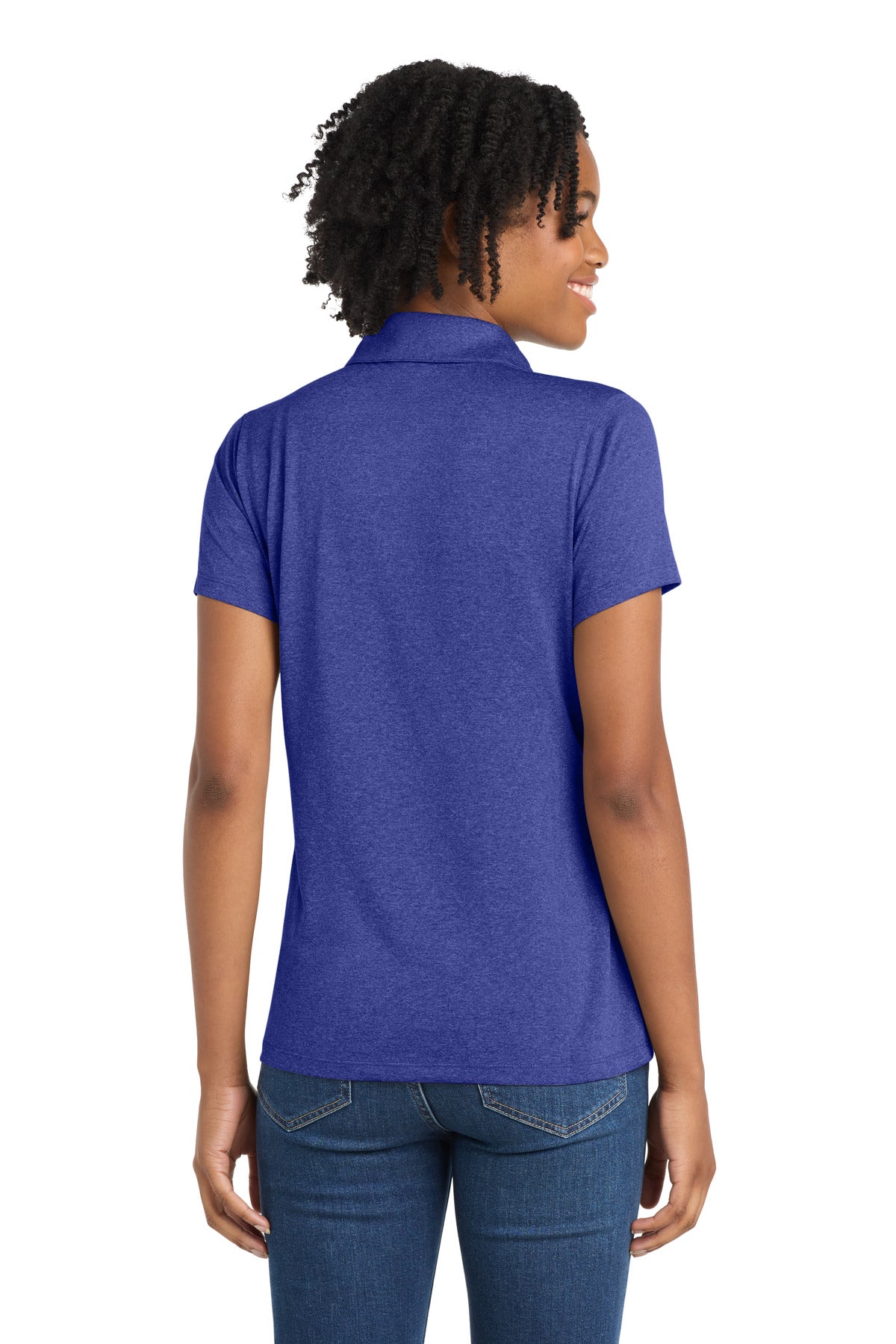 Sport-Tek Women's Heather Contender Polo - Cobalt Heather