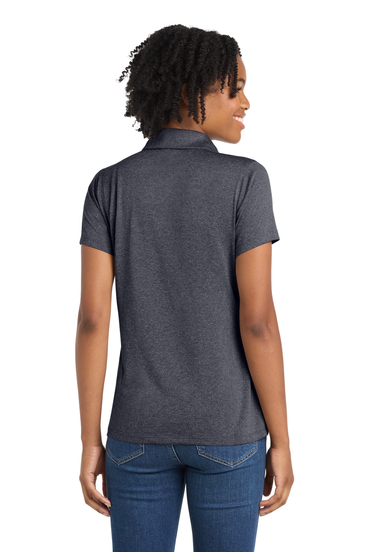 Sport-Tek Women's Heather Contender Polo - Graphite Heather