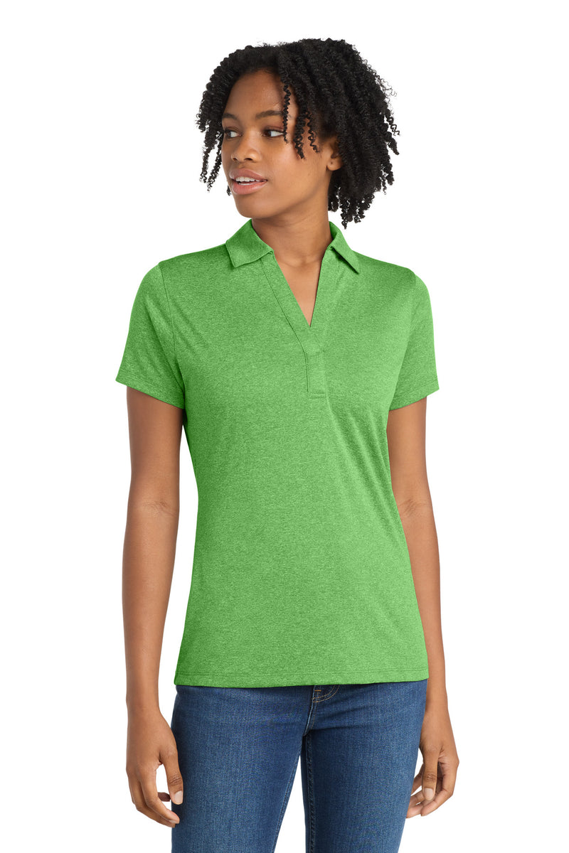 Sport-Tek Women's Heather Contender Polo - Turf Green Heather