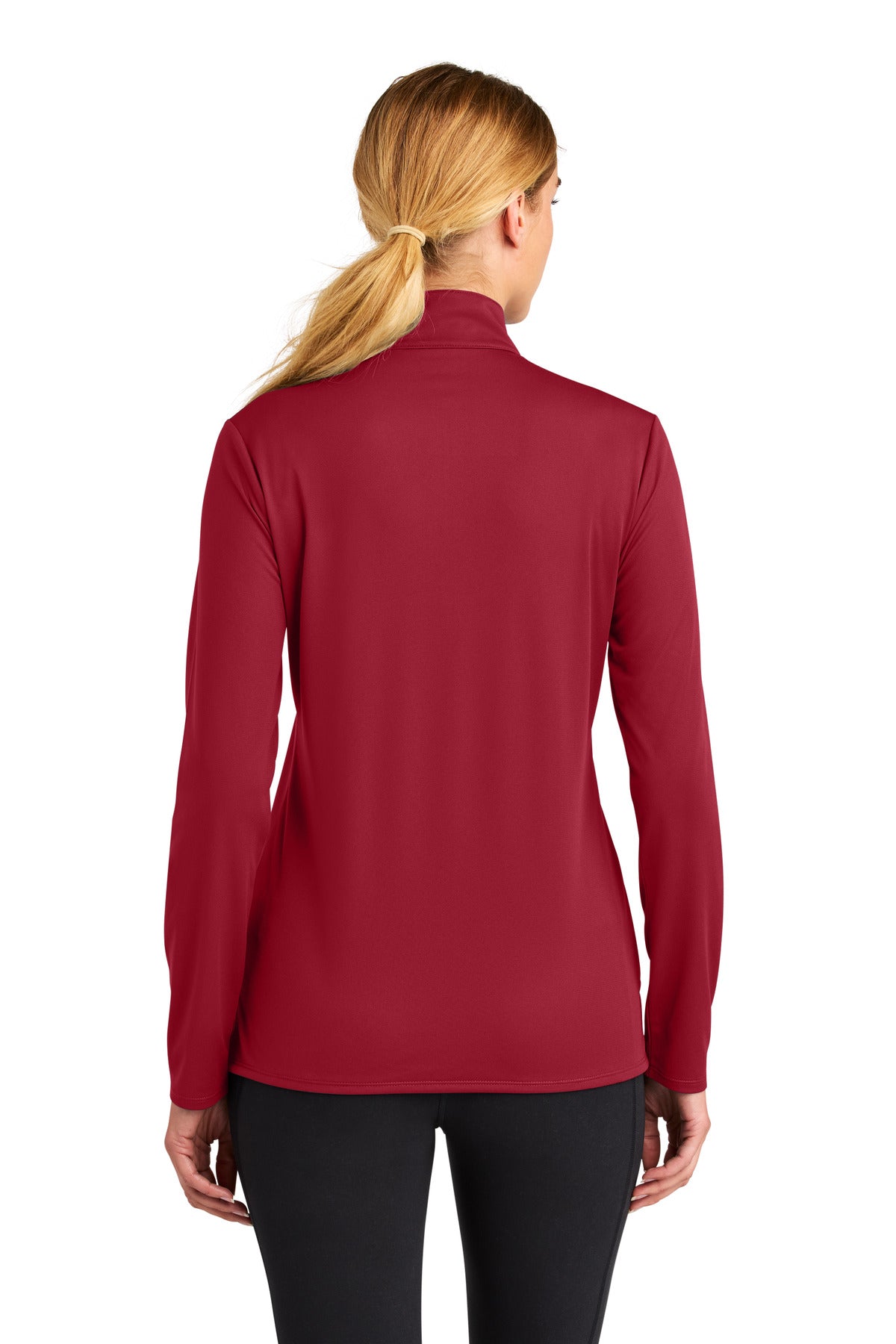 Sport-Tek Women's Micropique Sport-Wick 1/4-Zip - Deep Red