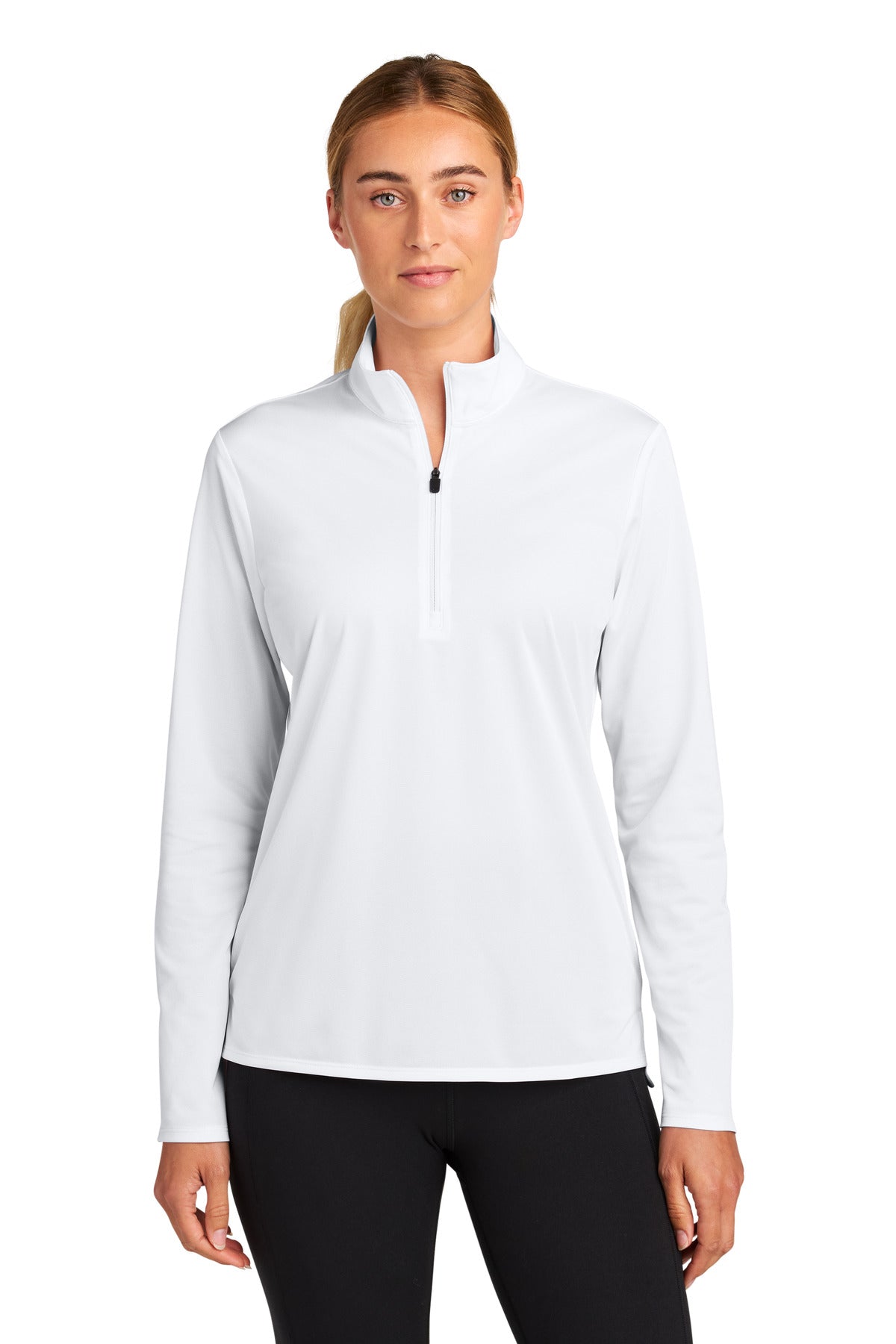 Sport-Tek Women's Micropique Sport-Wick 1/4-Zip - White