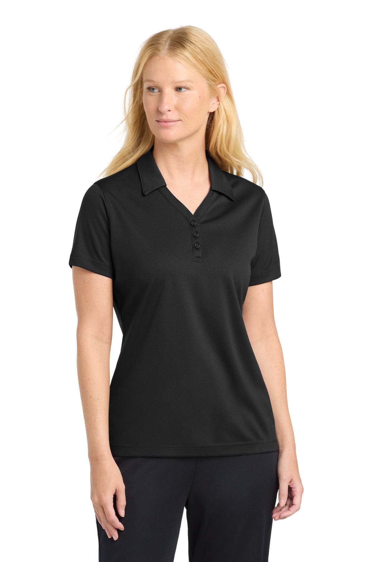 Sport-Tek Women's PosiCharge Micro-Mesh Polo - Black