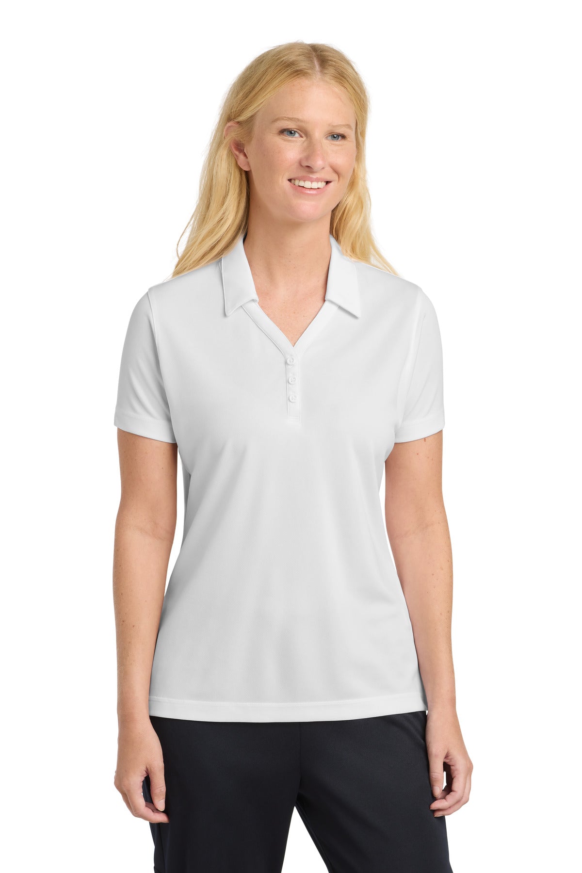 Sport-Tek Women's PosiCharge Micro-Mesh Polo - White