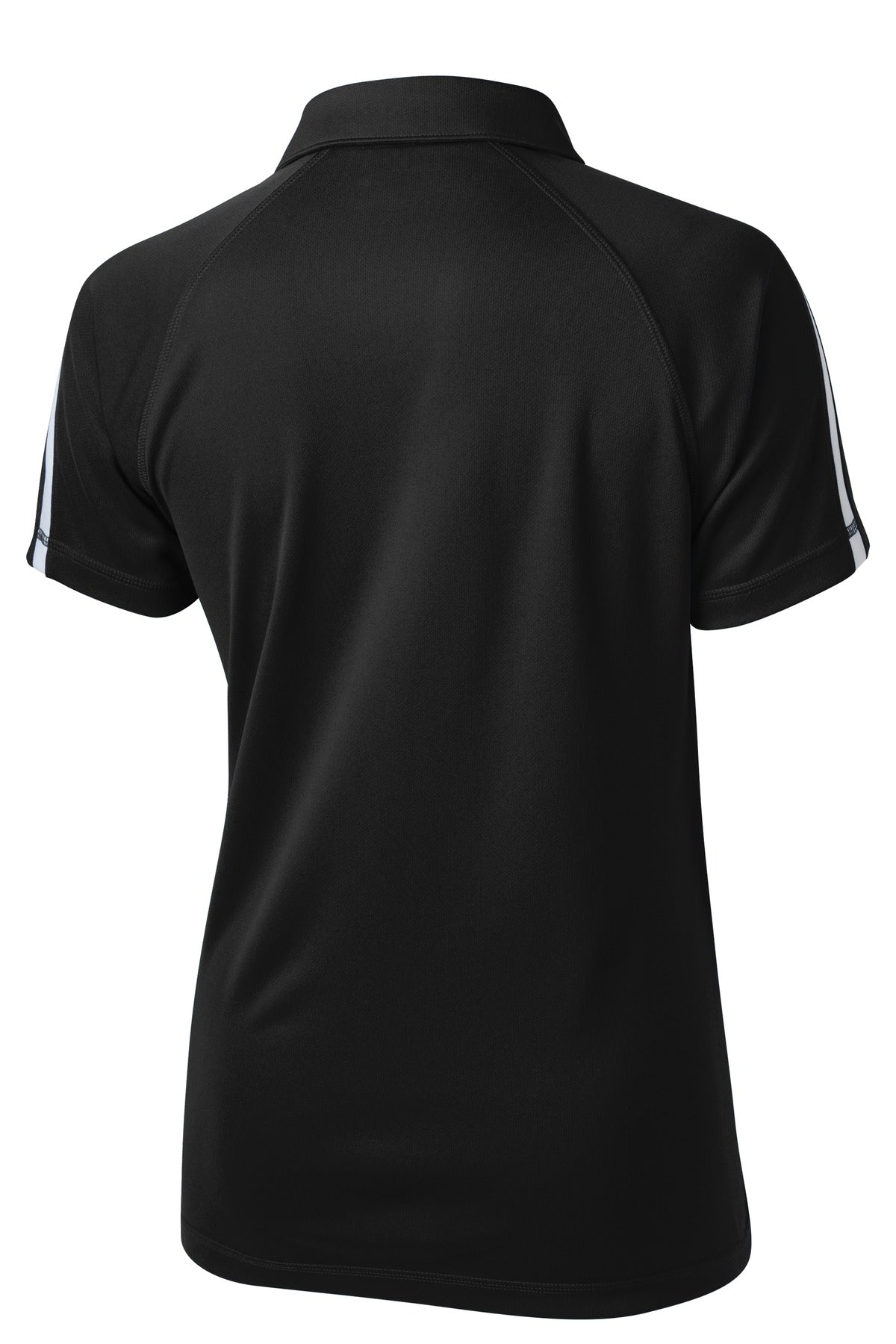 Sport-Tek Women's PosiCharge Micro-Mesh Colorblock Polo - Black/ White