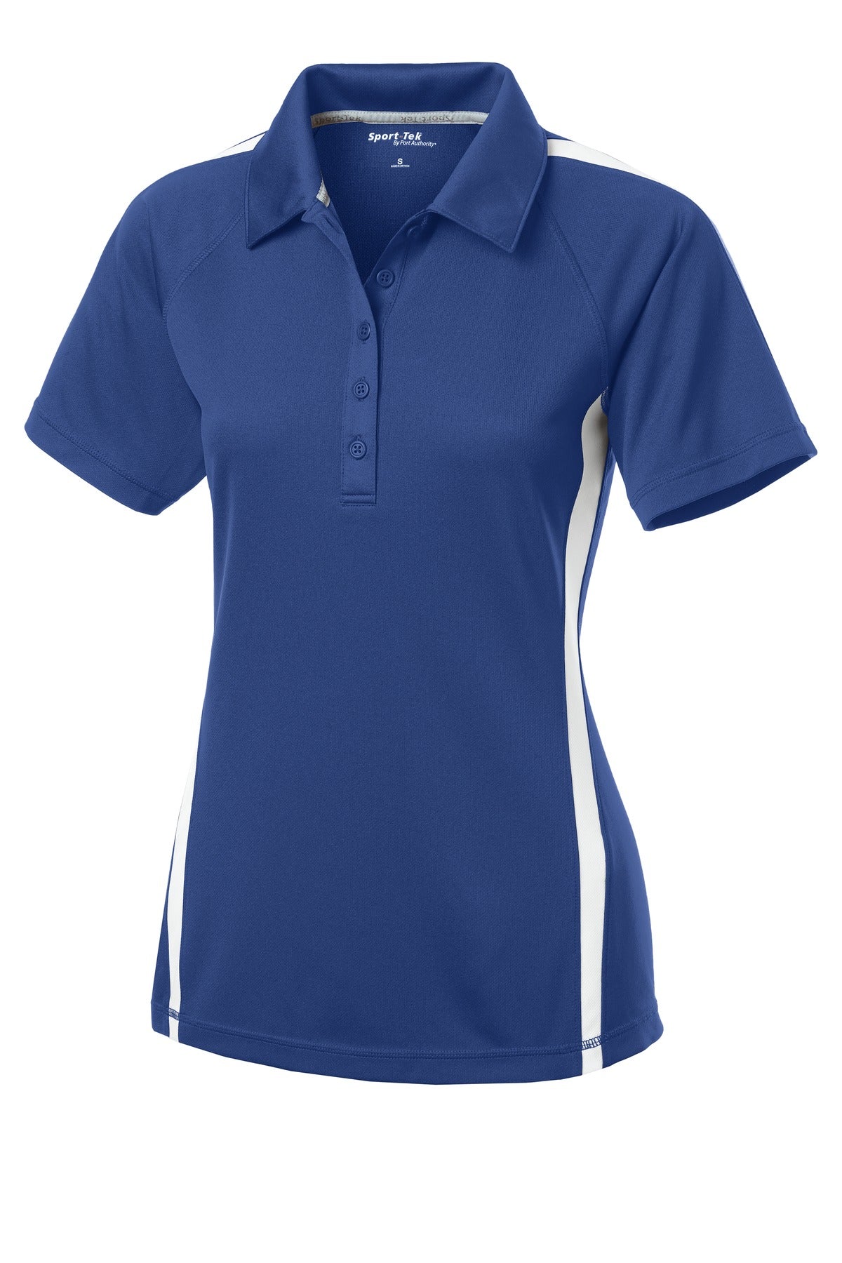Sport-Tek Women's PosiCharge Micro-Mesh Colorblock Polo - True Royal/ White